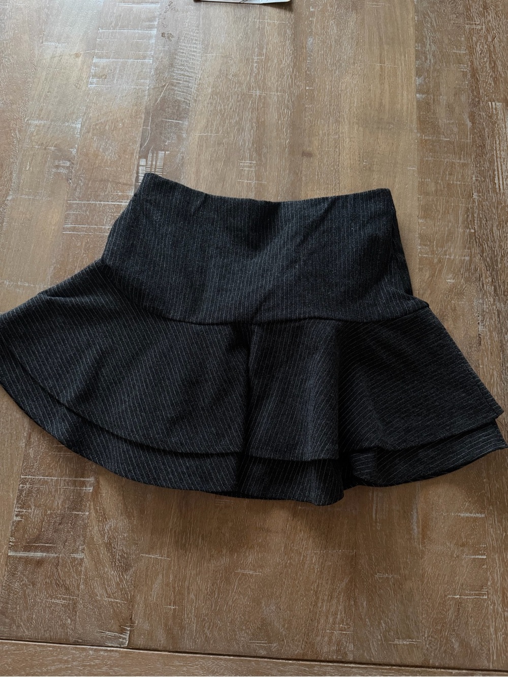 Zara Black Pinstripe Circle Skirt (NWT)